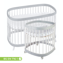 Load image into Gallery viewer, Tweeto 7 in 1 Baby Cot Gray/White Multifunctional