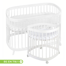 Load image into Gallery viewer, Tweeto 7 in 1 Baby Cot White Multifunctional