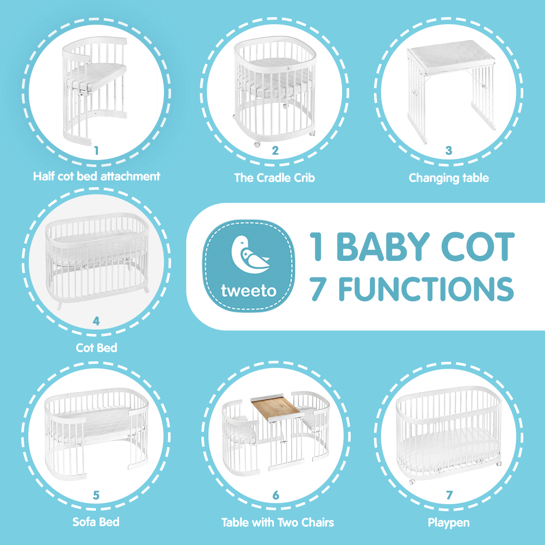 Baby crib 7 in 1 hotsell