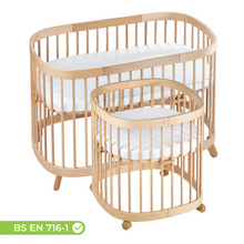 Load image into Gallery viewer, Tweeto 7 in 1 Baby Cot Natural Multifunctional