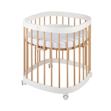Load 3D model into Gallery viewer, Tweeto 7 in 1 Baby Cot White/Natural Multifunctional