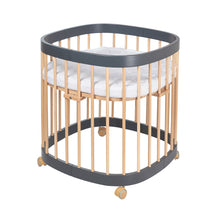 Load 3D model into Gallery viewer, Tweeto 7 in 1 Baby Cot Gray/Natural Multifunctional
