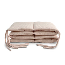 Load image into Gallery viewer, Quilted waffle cot protective bumper pink