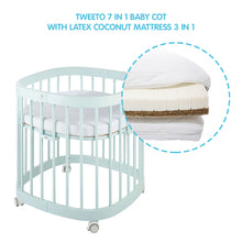 Load image into Gallery viewer, Tweeto 7 in 1 Baby Cot Tiffany Multifunctional