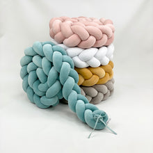 Load image into Gallery viewer, Braided Protective Velour Bumper Grey