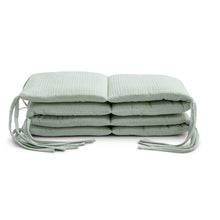 Load image into Gallery viewer, Quilted waffle cot protective bumper mint