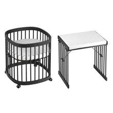 Load image into Gallery viewer, Tweeto 7 in 1 Baby Cot Gray Multifunctional