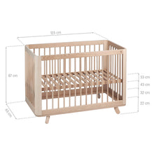Load image into Gallery viewer, Tweeto Kube 3in1 Baby Cot Natural