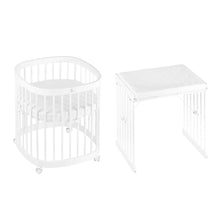 Load image into Gallery viewer, Tweeto 7 in 1 Baby Cot White Multifunctional
