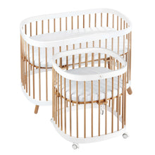 Load image into Gallery viewer, Tweeto 7 in 1 Baby Cot White/Natural Multifunctional