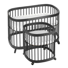 Load image into Gallery viewer, Tweeto 7 in 1 Baby Cot Gray Multifunctional