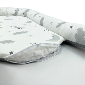 Cocoon Baby Nest Grey Clouds with Moon