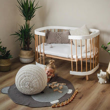 Load image into Gallery viewer, Tweeto 7 in 1 Baby Cot White/Natural Multifunctional