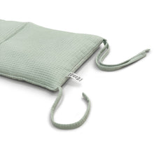 Load image into Gallery viewer, Quilted waffle cot protective bumper mint