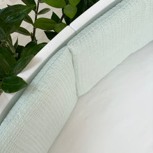 Load image into Gallery viewer, Quilted waffle cot protective bumper mint