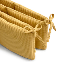 Load image into Gallery viewer, Quilted waffle cot protective bumper mustard yellow