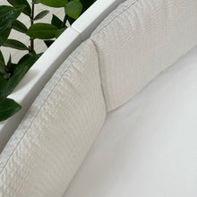 Load image into Gallery viewer, Quilted waffle cot protective bumper grey