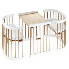 Load image into Gallery viewer, Tweeto 7 in 1 Baby Cot White/Natural Multifunctional