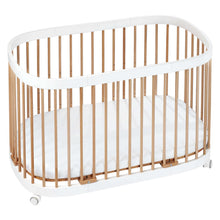 Load image into Gallery viewer, Tweeto 7 in 1 Baby Cot White/Natural Multifunctional