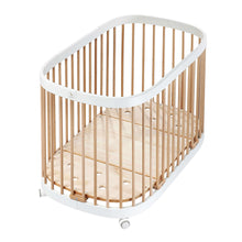 Load image into Gallery viewer, Tweeto 7 in 1 Baby Cot White/Natural Multifunctional