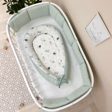 Load image into Gallery viewer, Quilted waffle cot protective bumper mint
