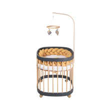 Load image into Gallery viewer, Braided Protective Cot Bumper - mustard yellow