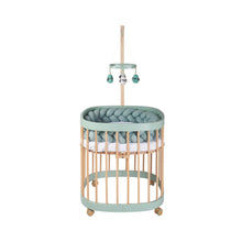 Load image into Gallery viewer, Braided Protective Cot Bumper - Mint