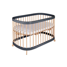 Load image into Gallery viewer, Tweeto 7 in 1 Baby Cot Gray/Natural Multifunctional