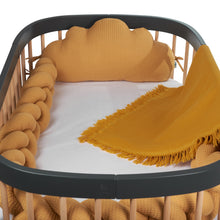 Load image into Gallery viewer, Braided Protective Cot Bumper - mustard yellow