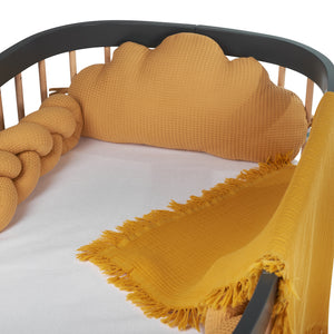 Cloud Pillow - protection in the crib -  mustard yellow
