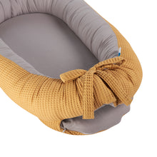 Load image into Gallery viewer, Waffle Baby Cocoon Nest - mustard yellow