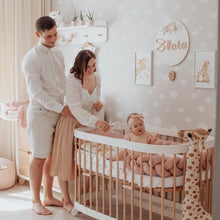 Load image into Gallery viewer, Braided Protective Cot Bumper - dusky pink