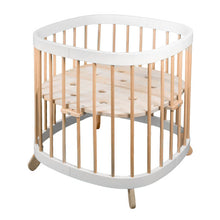 Load image into Gallery viewer, Tweeto 7 in 1 Baby Cot White/Natural Multifunctional