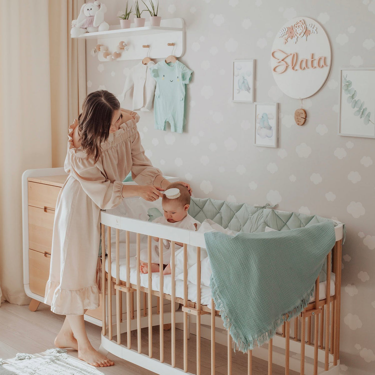 Tweeto 7 in 1 Baby Cot White Natural Multifunctional Tweeto