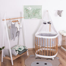 Load image into Gallery viewer, Clothes Rail Rack White/Natural