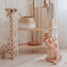 Load image into Gallery viewer, Clothes Rail Rack with two shelves White/Natural