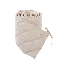 Load image into Gallery viewer, Cot Bed Quilted Protective Bumper Cappuccino