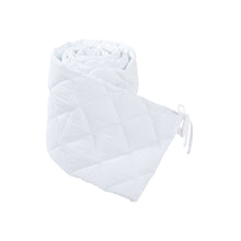 Load image into Gallery viewer, Cot Bed Quilted Protective Bumper White

