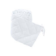 Load image into Gallery viewer, Cot Bed Quilted Protective Bumper White