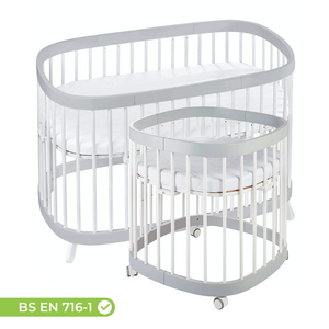 Tweeto 7 in 1 Baby Cot Gray/White Multifunctional