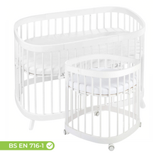 Load image into Gallery viewer, Tweeto 7 in 1 Baby Cot White Multifunctional
