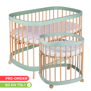 Tweeto 7 in 1 Baby Cot Eucalyptus/Natural Multifunctional