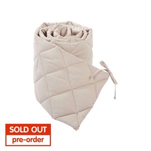 Cot Bed Quilted Protective Bumper Cappuccino