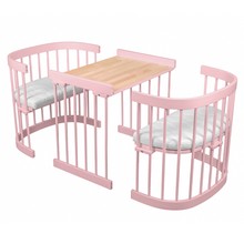 Load image into Gallery viewer, Tweeto 7 in 1 Baby Cot Rose Multifunctional
