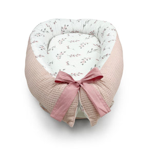 Waffle Cocoon Baby Nest Spring of pink