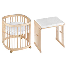 Load image into Gallery viewer, Tweeto 7 in 1 Baby Cot Natural Multifunctional
