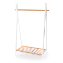 Load image into Gallery viewer, Clothes Rail Rack White/Natural
