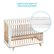 Load image into Gallery viewer, Tweeto Kube Baby Cot Natural/White
