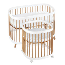 Load image into Gallery viewer, Tweeto 7 in 1 Baby Cot White/Natural Multifunctional
