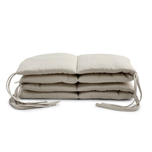 Quilted waffle cot protective bumper grey